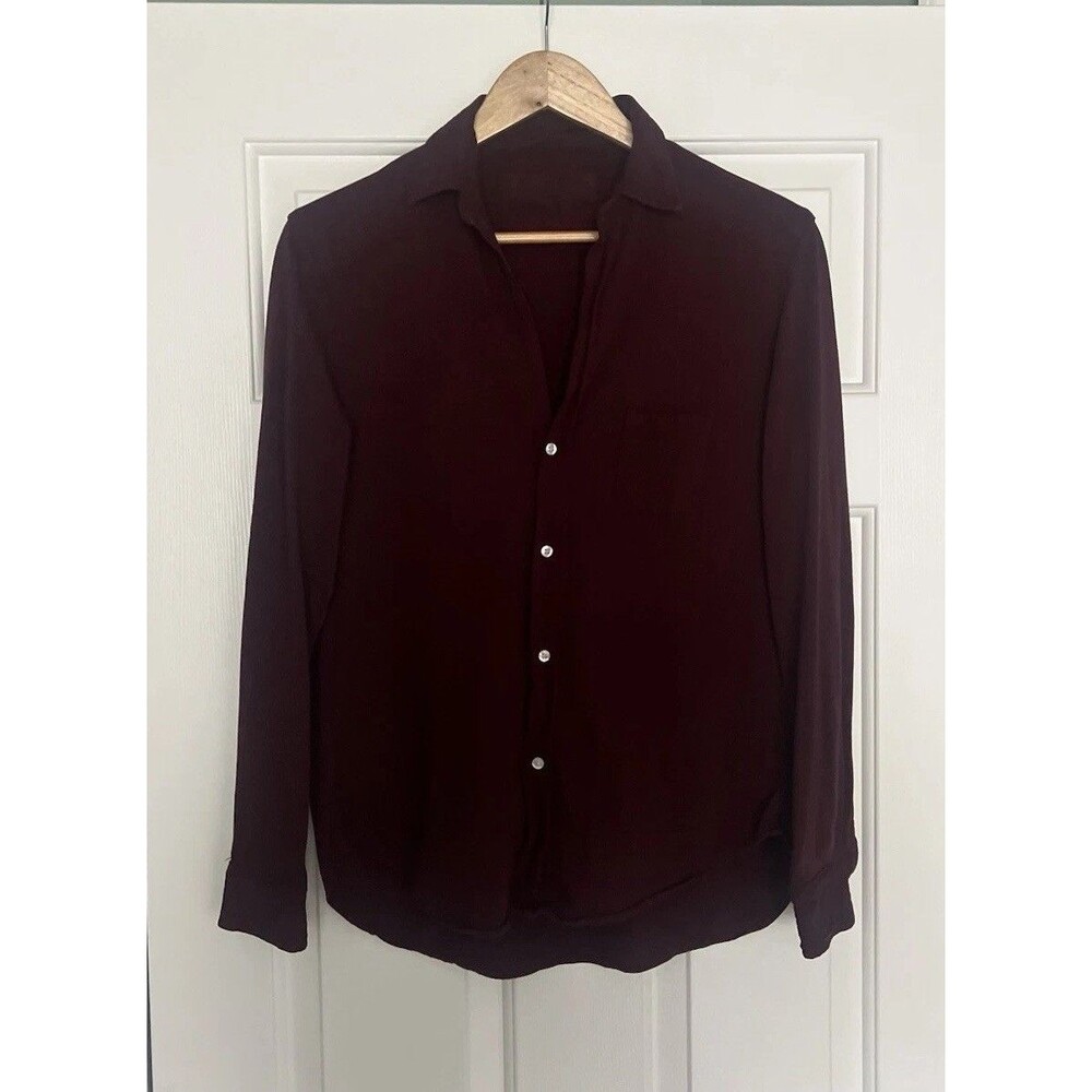 Frank And Eileen Tee Lab Button Shirt Burgundy Size Small